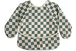 Mushie Long Sleeve Baby Bib | Waterproof Full Body Coverage for Mess-Free Toddlers