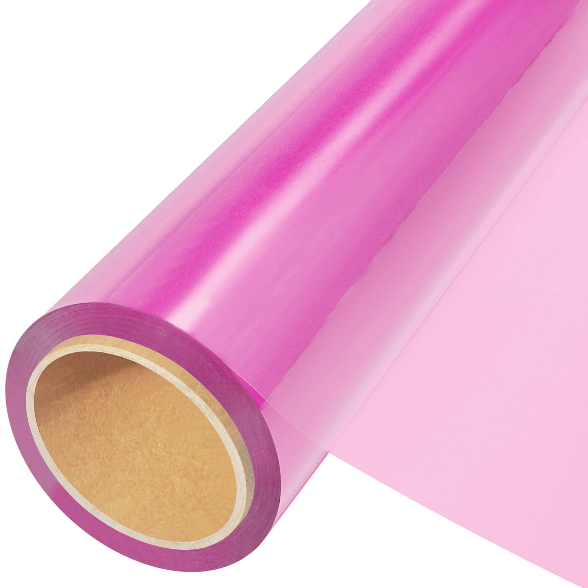 JOYIT Pink Cellophane Wrap Roll, 100 Feet x 17.5 Inch, 2.5 Mil