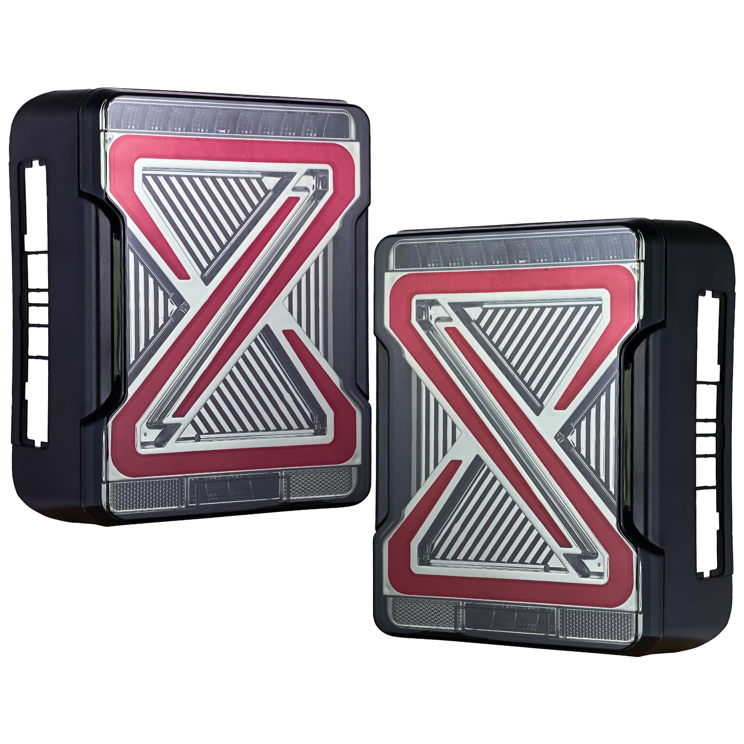 Allextreme LED Tail Light Assembly V3 Type-S Design Smoked Lens Rear Lamps with Turn Signal Indicator Brake Lights Compatible with Wrangler & Thar 2020 (Set of 2)