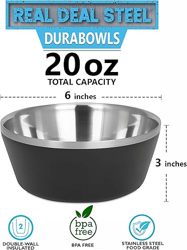 Miniatura 8 de Cuencos aislados de acero inoxidable, cuencos de metal de doble pared de 20 onzas para helado, ensalada, sopa, cereales, servir, aperitivos, arroz,