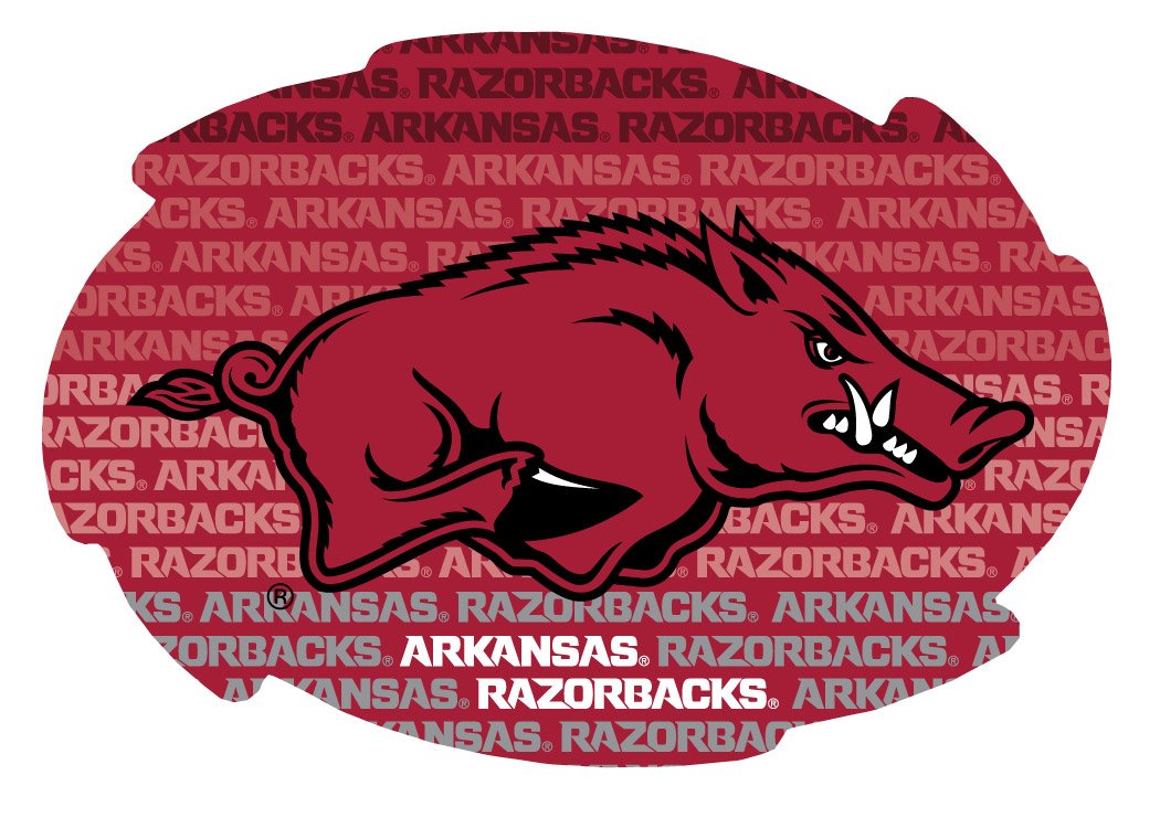 Arkansas Razorbacks 5x6 Inch Word Swirl Magnet Officially Licensed Collegiate Product