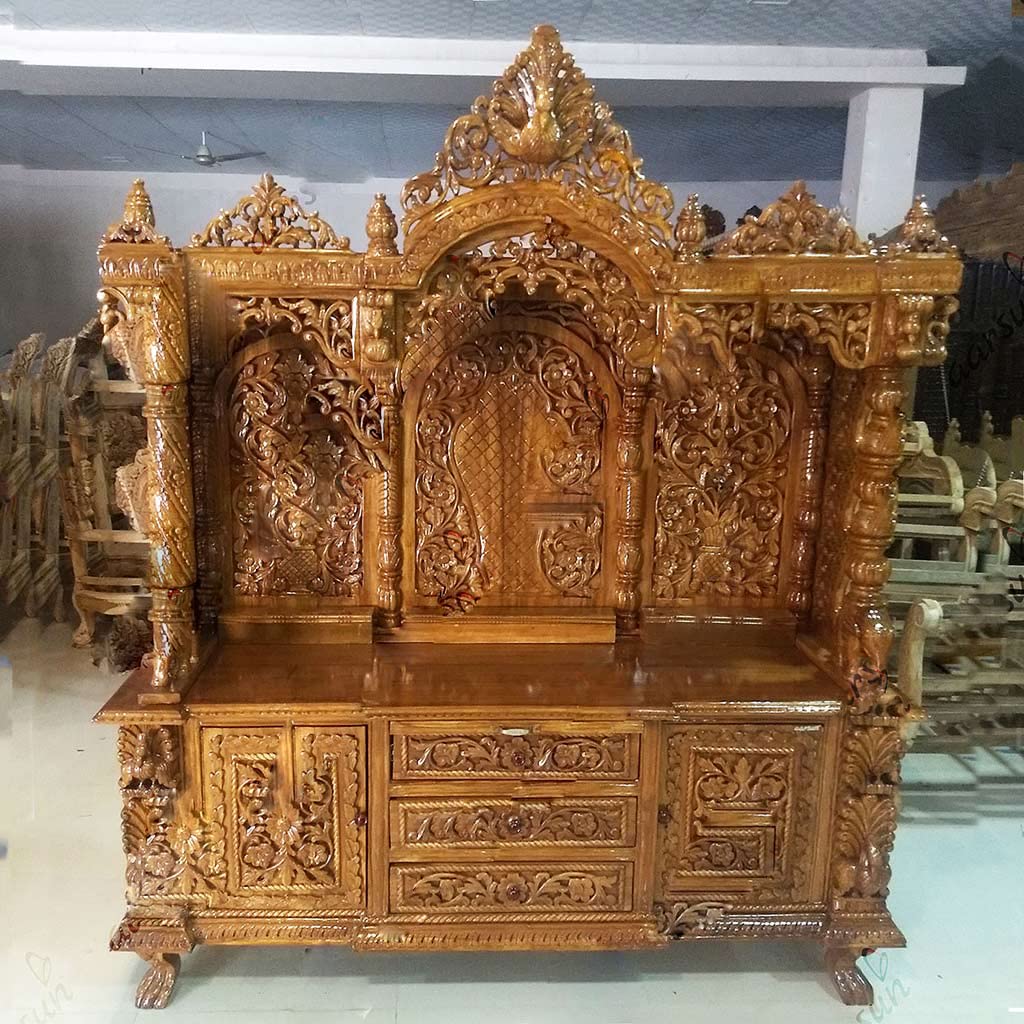 Buy Pooja Vastu Compliant Temple/Pooja Mandir/Mandapam/Home Temple/Wooden Temple/Home