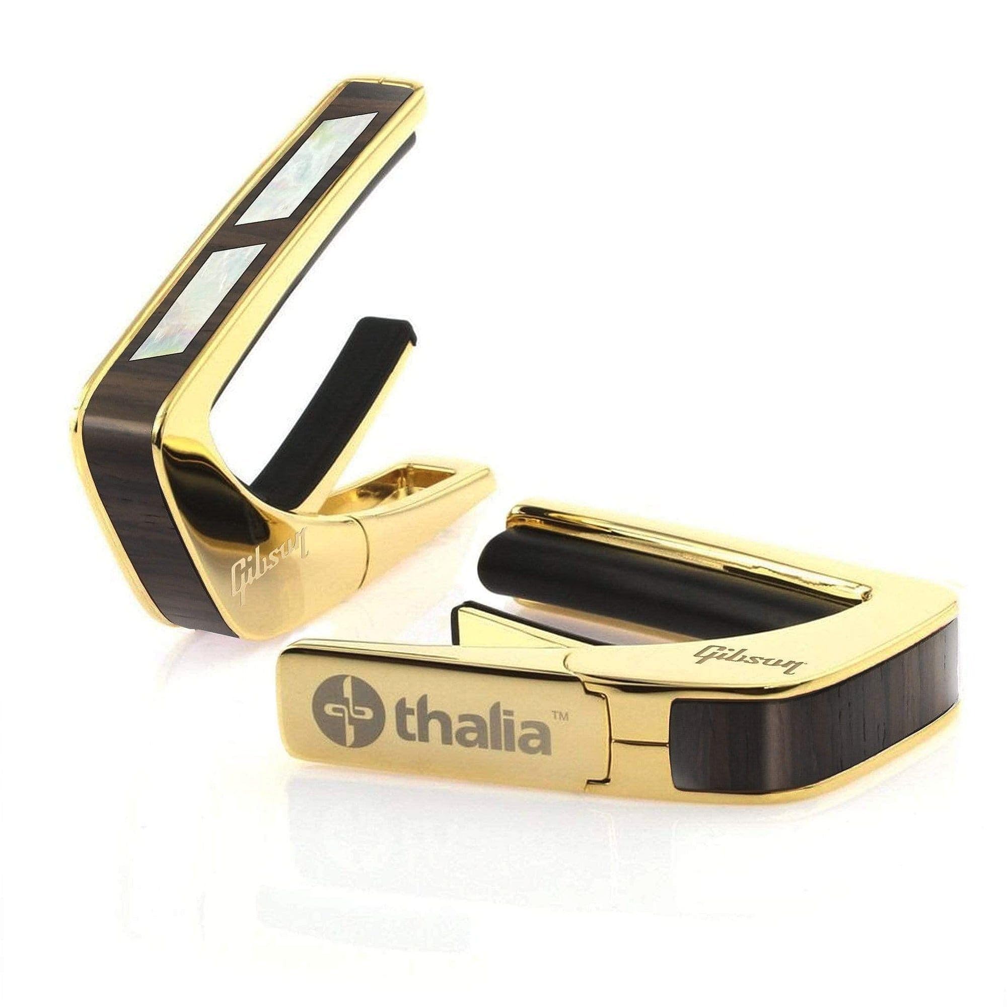 Gibson by THALIA Kapodaster mit Gold-Finish, Rosenholz mit Split Parallelogramm Griffbrett-Marker