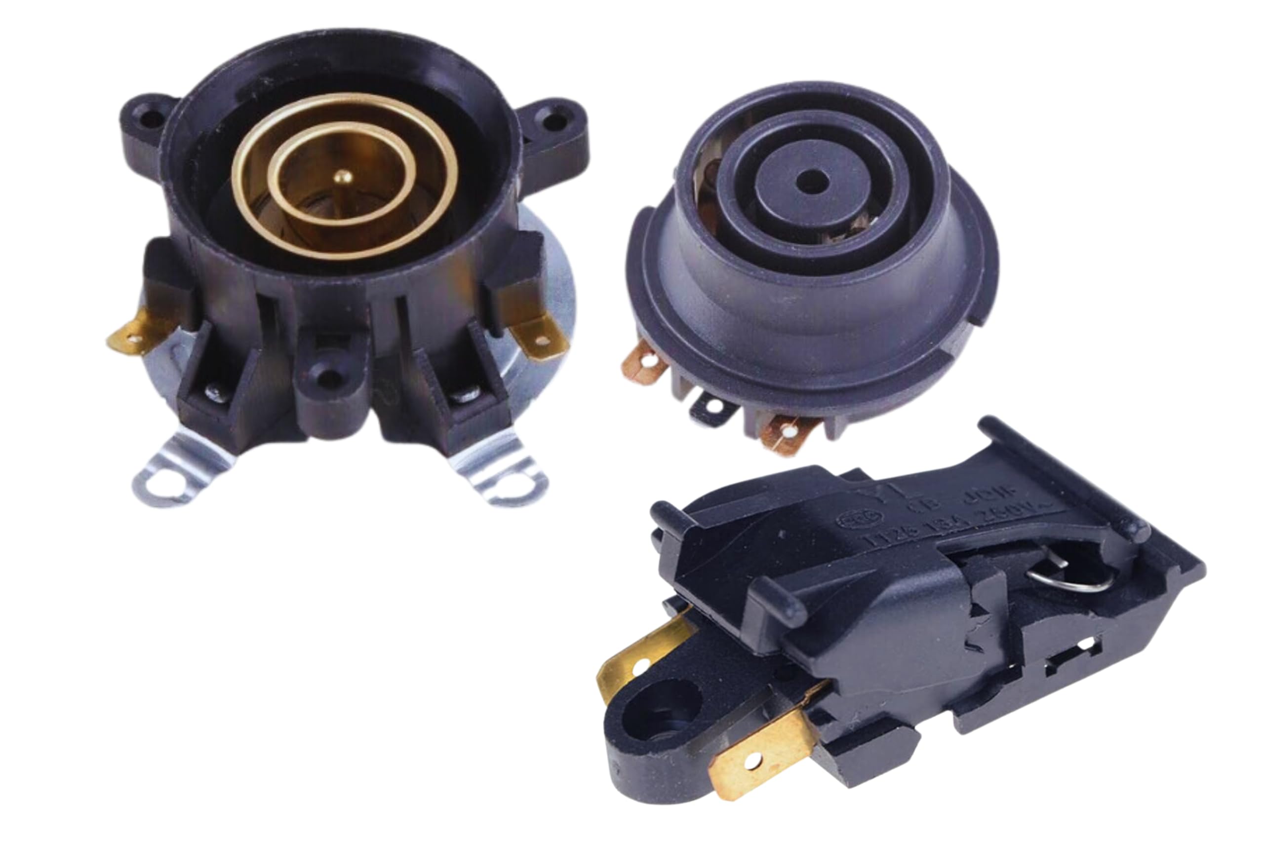 Electric Kettle Parts - 13A AC 250V Switch With Normal Close Temperature Control Thermostat and Socket (Switch + Socket L1 Type)