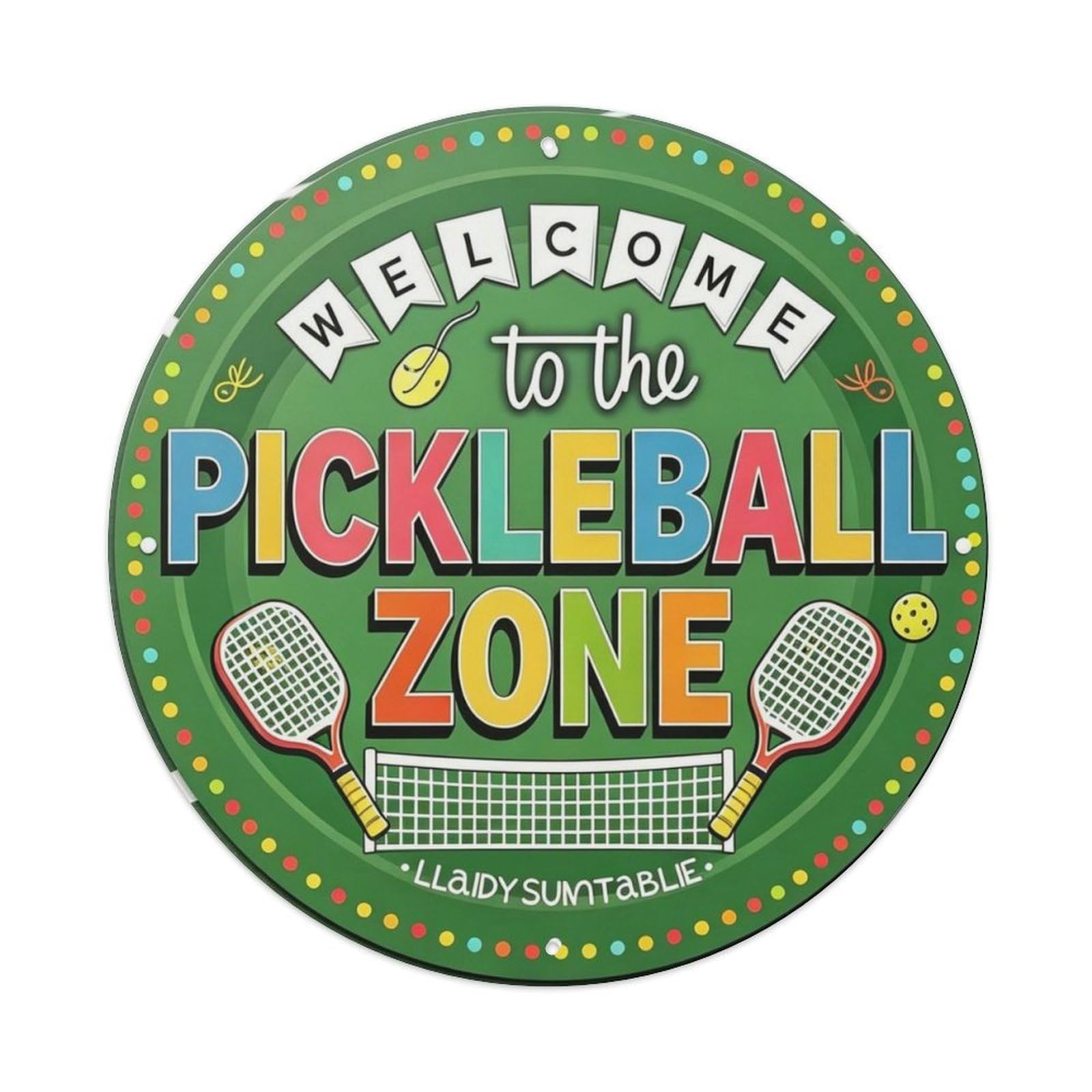 Pickleball Court Pickleball Zone Metal Tin Sign Plaque