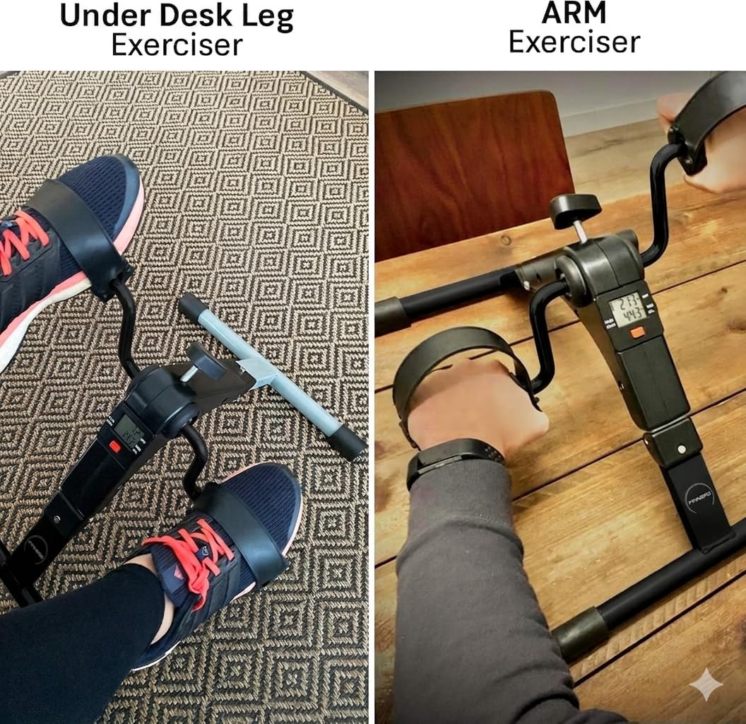 Pédales Statiques pour Exercice, Mini Vélo Statique Pliable, Pédaleur Statique, Appareil d'Exercice à Domicile, Pédales pour Personnes Âgées, Pédaleur pour Seniors, Pédalier