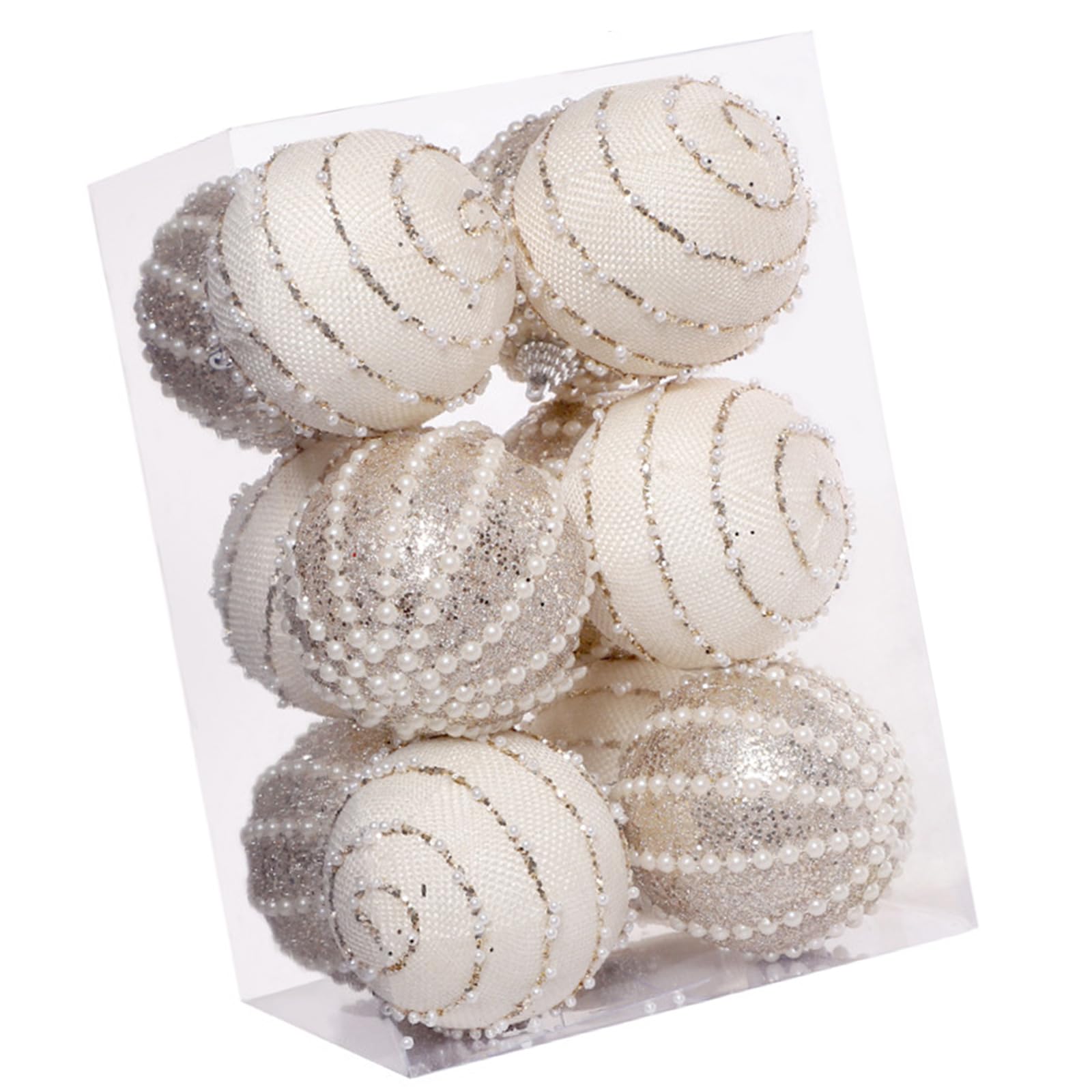 Tsophreniq Of 12 Christmas Tree Baubles Pendant Sparkling Colorful Holidays Decorations Festival Embellishments Accessories