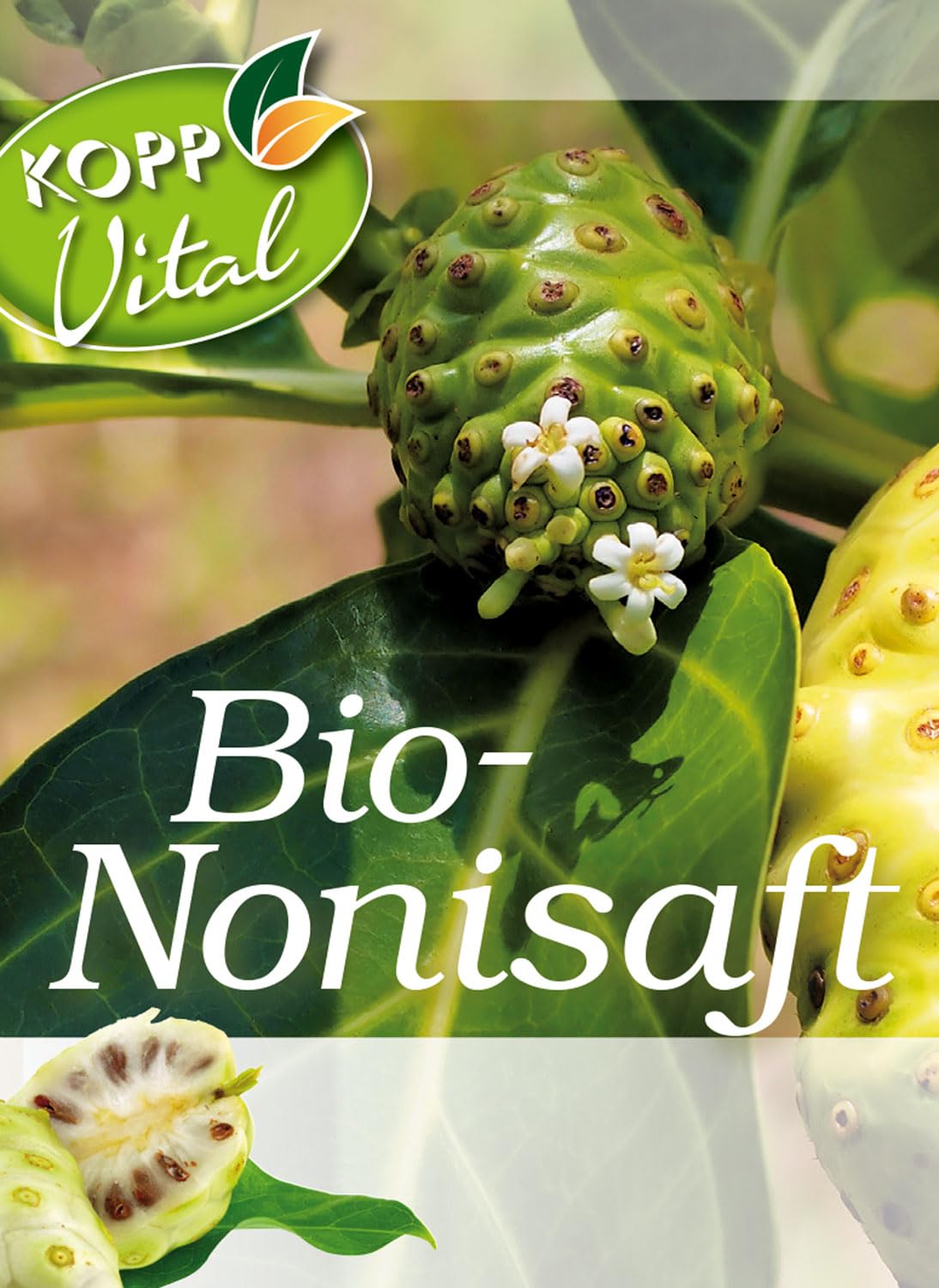 KOPP Vital® Bio-Nonisaft - Karton mit 4 x 1l | Bio-zertifiziert, biologisch kontrollierter Anbau, Direktsaft