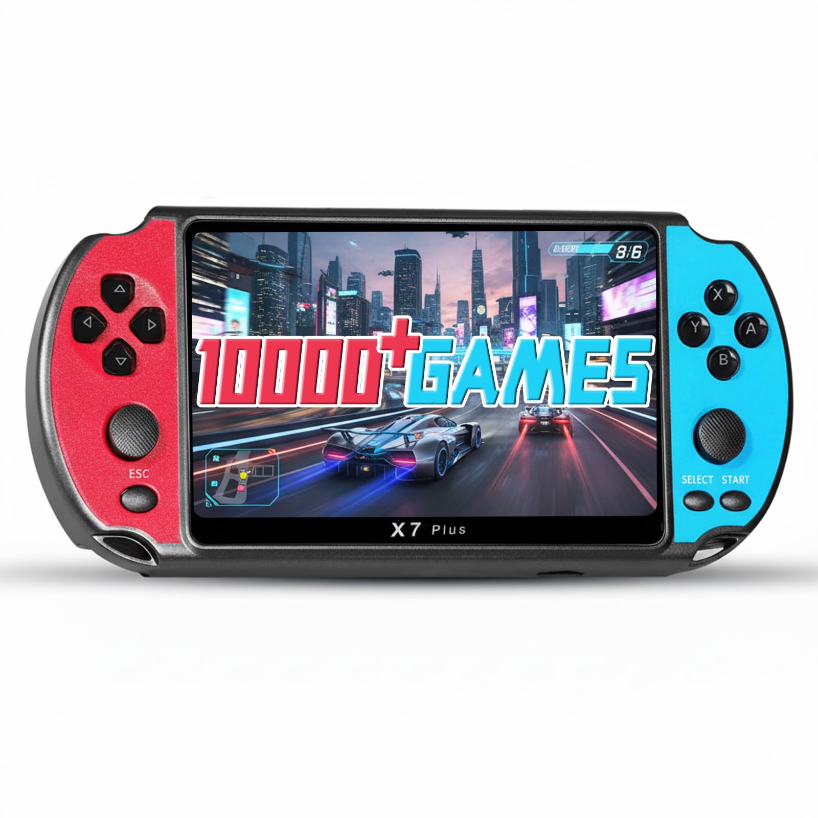 Mldnld Console Rétrogaming Portable, 10 000 Jeux Préinstallés Console De Jeux, Plus de 10 Émulateurs, Écran HD 5,1 Pouces, 5h d'Autonomie