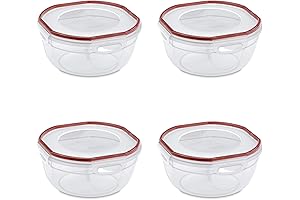 Sterilite Ultra-Seal 2.5 Quart Airtight Food Storage Containers (4-Pack) - Microwave, Dishwasher Safe