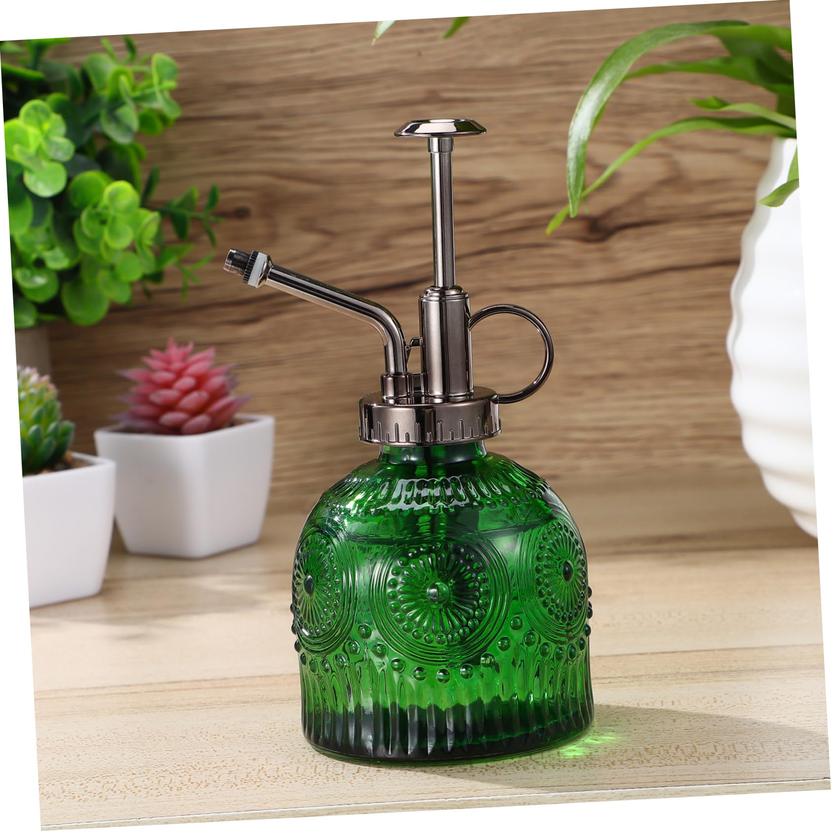 GALPADA 5 Pièces Bouteille Pulvérisateur Plantes Vaporisateur Main Élégant Vert avec Tête Cuivrée Vaporisateur Réutilisable pour Jardinage Intérieur et Extérieur