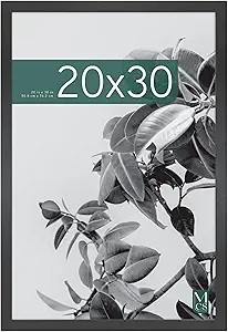 MCS Studio Gallery 20x30 Poster Frame Black Woodgrain, Vertical & Horizontal Wall Hanging Large Picture Frame for Photos, Posters & Art Prints (1-Pack)