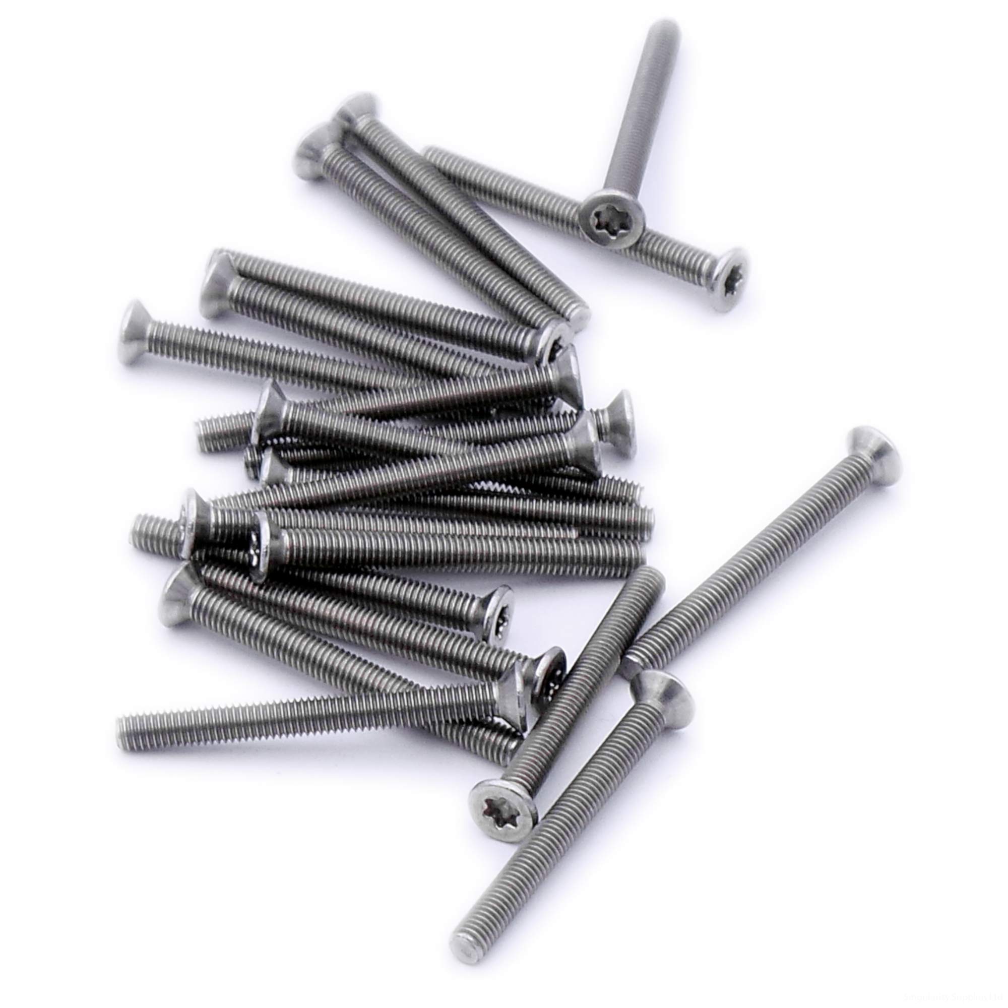 Singularity Supplies Silver/Metallic M2.5 (2.5Mm X 16Mm) Tx Socket Countersunk Machine Screw (Bolt) - Stainless Steel (A2) (Pack Of 20)