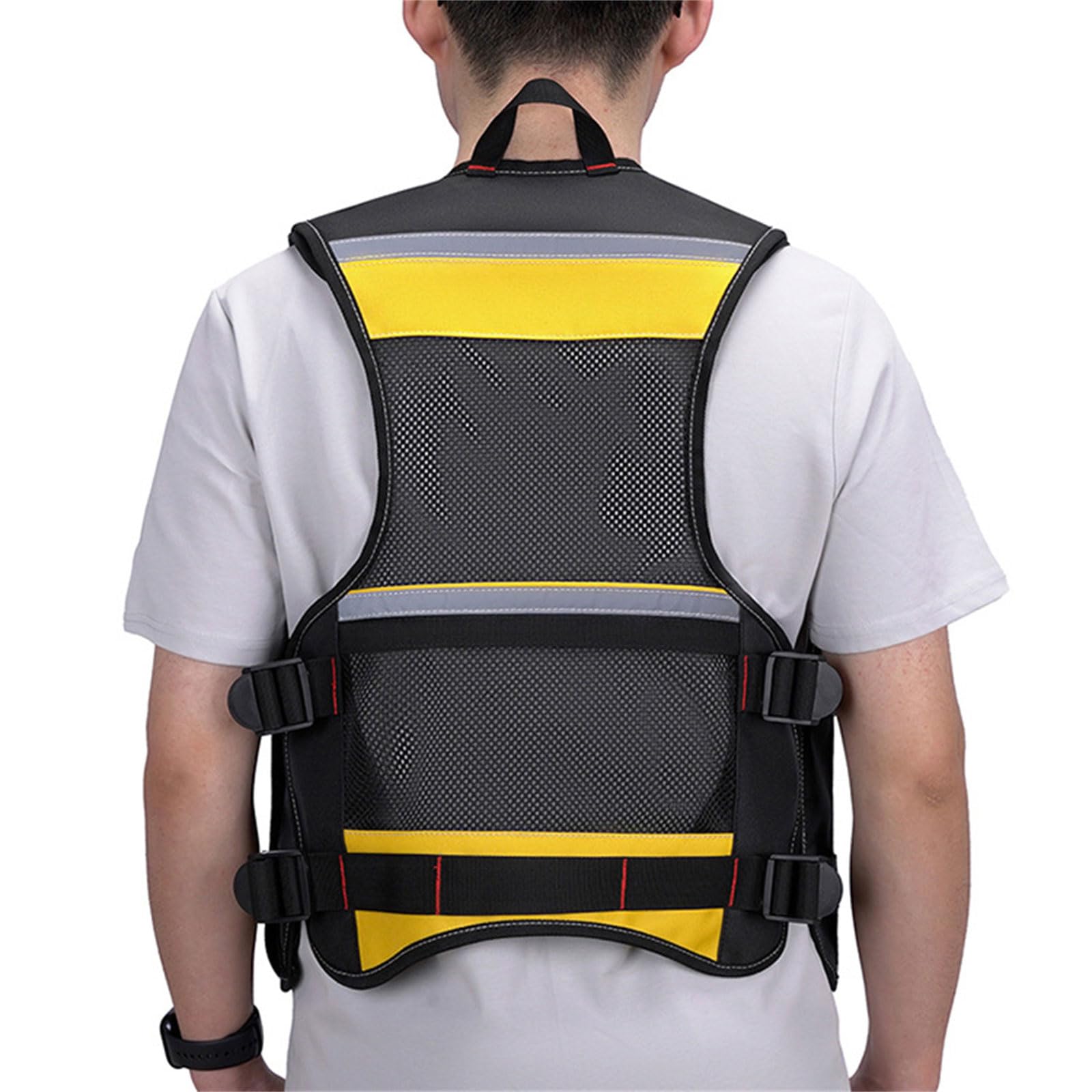 Jacken, verstellbare Taschen Werkzeugweste, Bauweste, Werkzeug Arbeitsjacken mit verstellbarem Gürtel, mehrere Taschen, leichte Arbeit