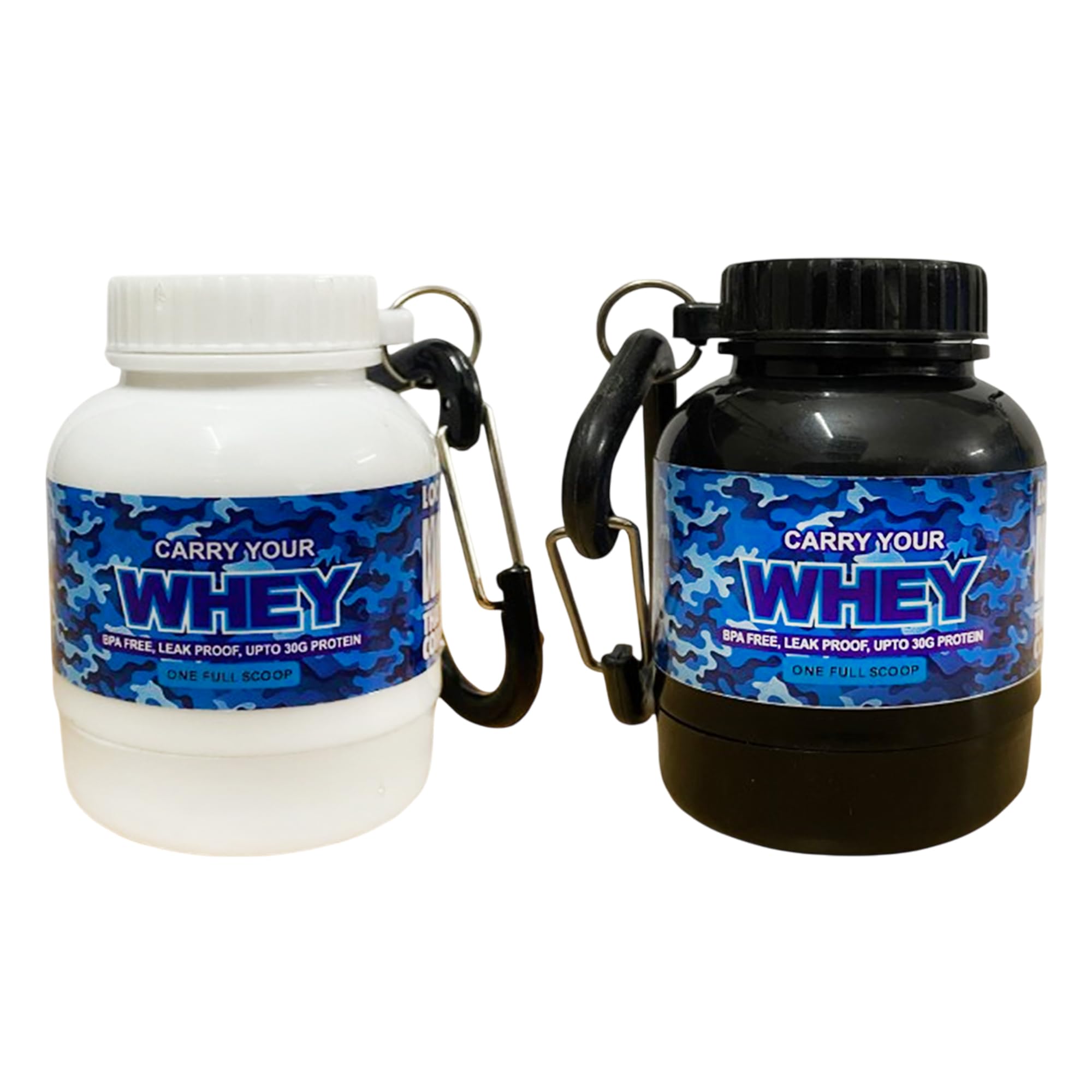 cool indians Amazing Whey loader Protein Carry Funnel Portable Protein Whey or Supplement Powder Combo Pack of 2 Carrying Whey Funnel and Container Box with Key-Chain Multicolor 30 ml, Plastic (White+Black)-picture-28