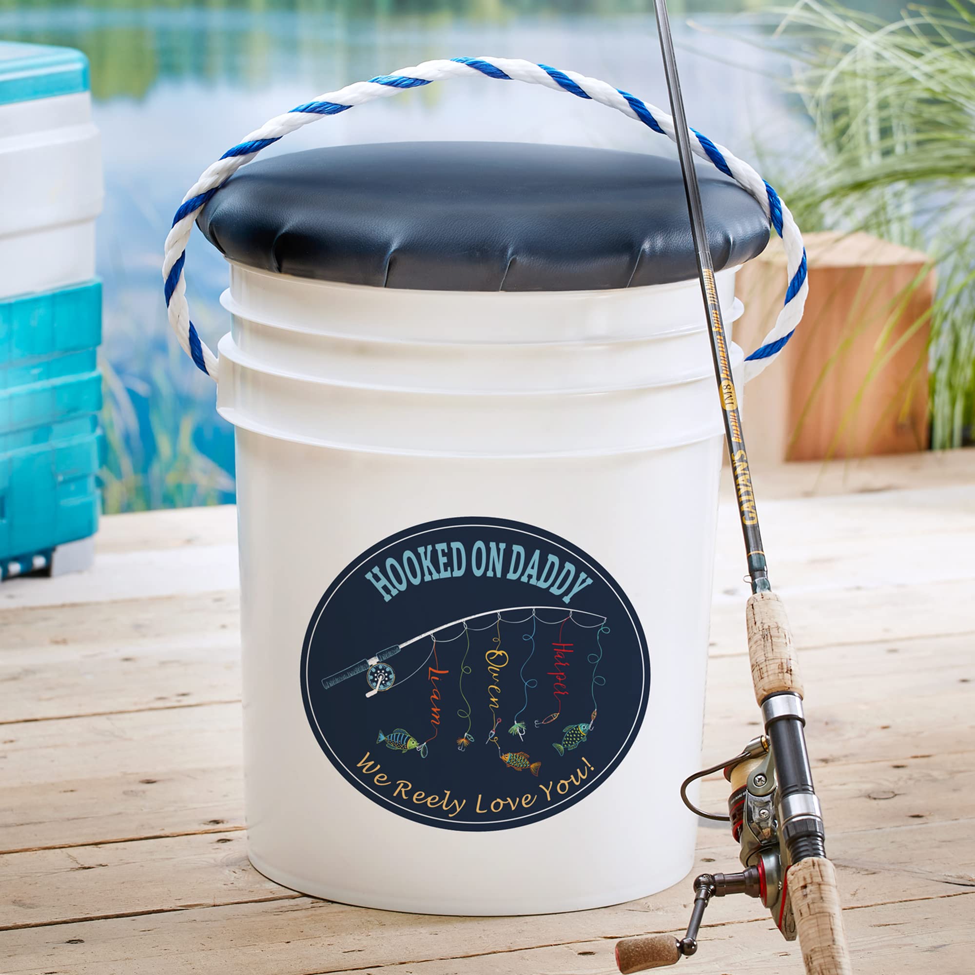 Let's Make Memories Custom Fishing Pail-for Him