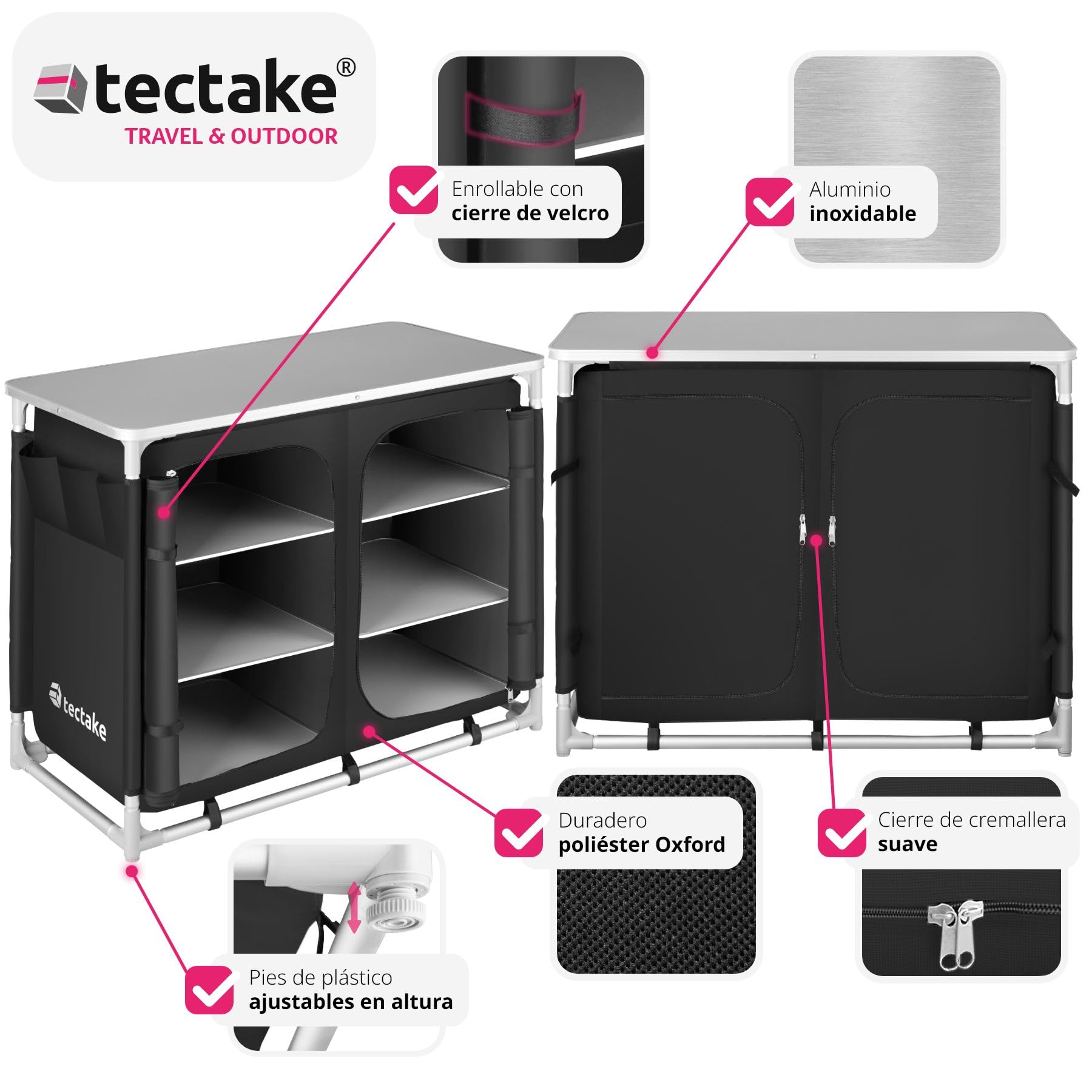 TecTake 800585 - Cocina de Camping para Muebles de jardín, Varios Modelos
