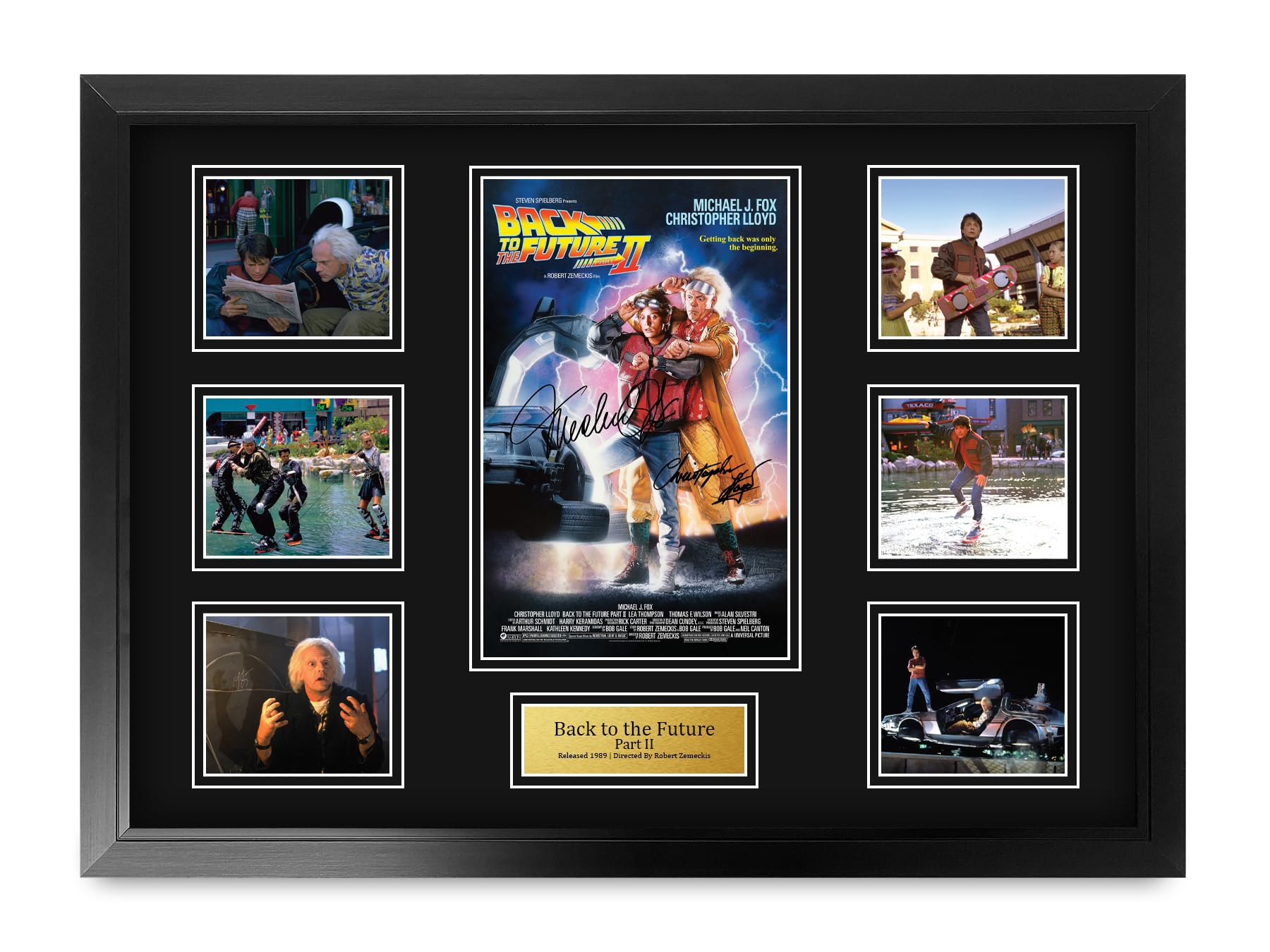 HWC Trading Back to the Future 2 Gifts Printed Signed Autograph Picture for Movie Memorabilia Fans - A2 Framed (ID-006417)