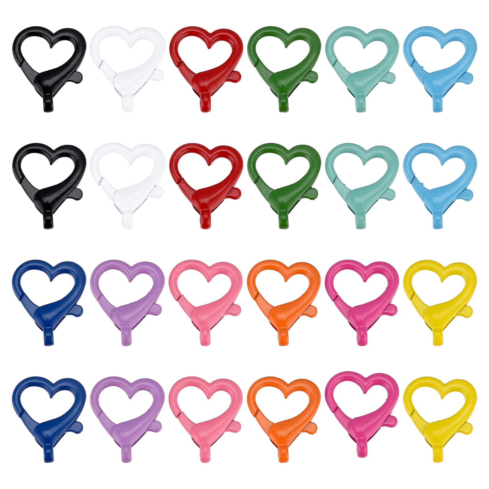 Amazon.com: PH Pandahall 24pcs Heart Shape Lobster Claw Clasps 12