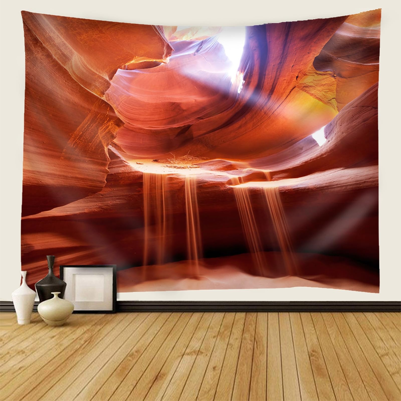 RDSGYZ Zasłona ścienna z motywem natury, dywan ścienny 240 x 260 cm, kanion antylopy, ozdoba na ścianę, chusta na ścianę, dywan ścienny, do sypialni, pokoju dziecięcego