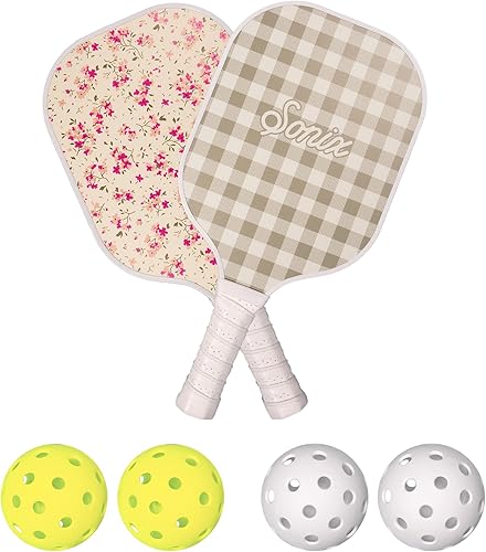 Sonix Aprobado por USAPA Juego de 2 palas de pickleball Juego de pickleball de superficie de fibra de vidrio con 2 raquetas, 4 bolas y bolsa