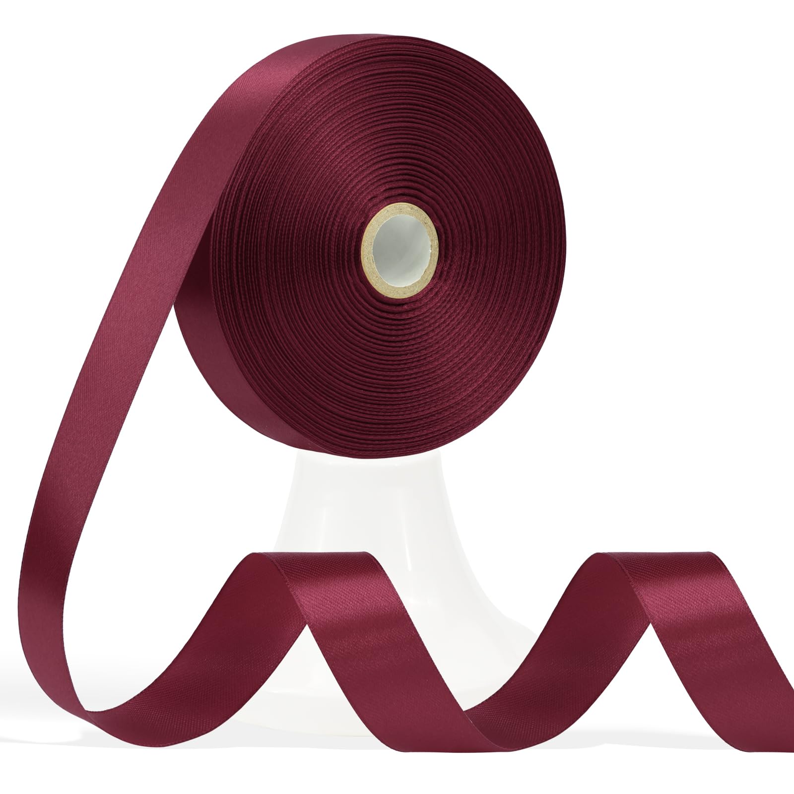 Apeseek 60 Yards Wine Red Ribbon 3/4 Inch, Dark Red Satin Ribbon for Gift Wrapping, Crafts, Flower Bouquet, Wedding, Baby Shower, Festival, Christmas, Halloween