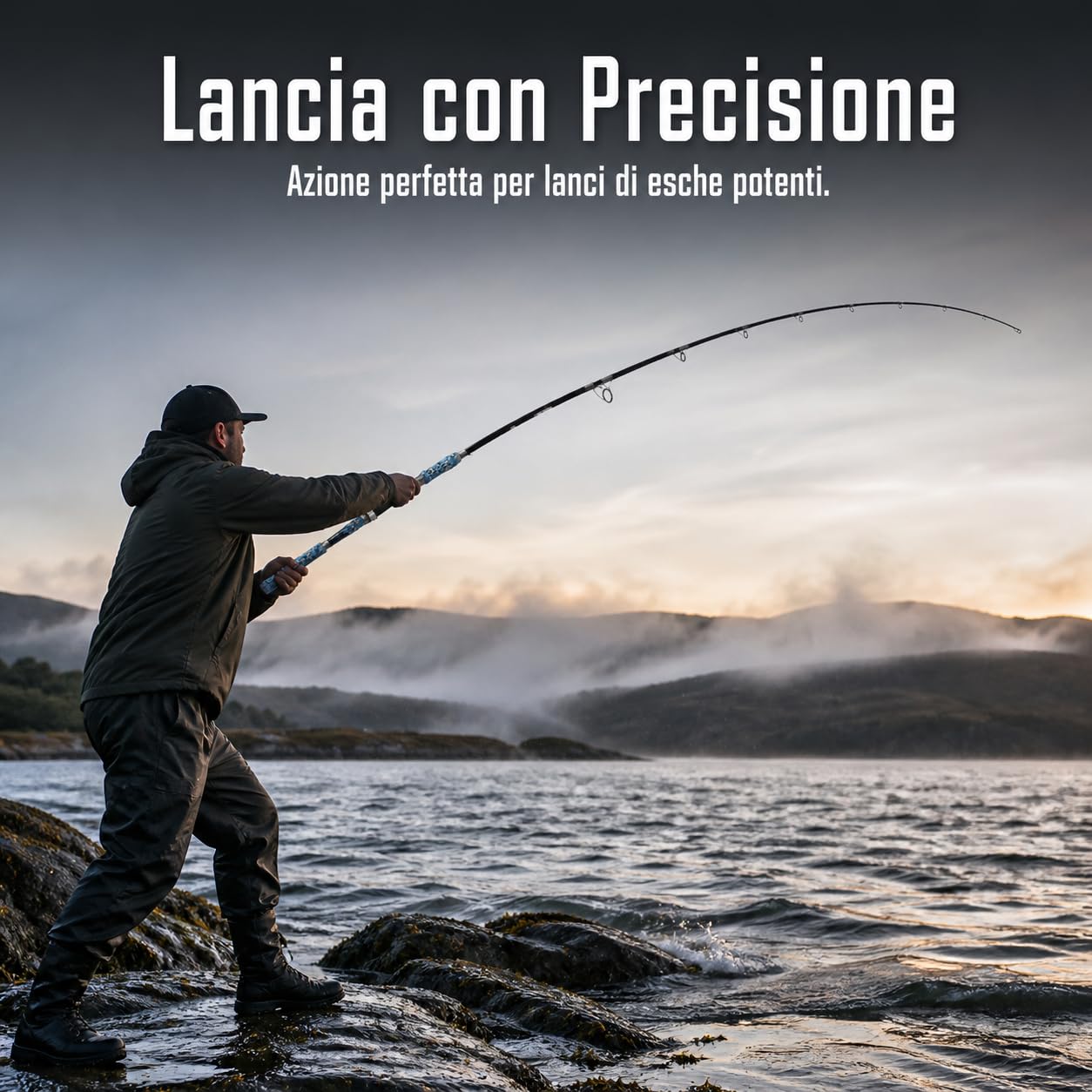 Canna da Pesca Telescopica Azione Extra, Manico a pistola, size to 2