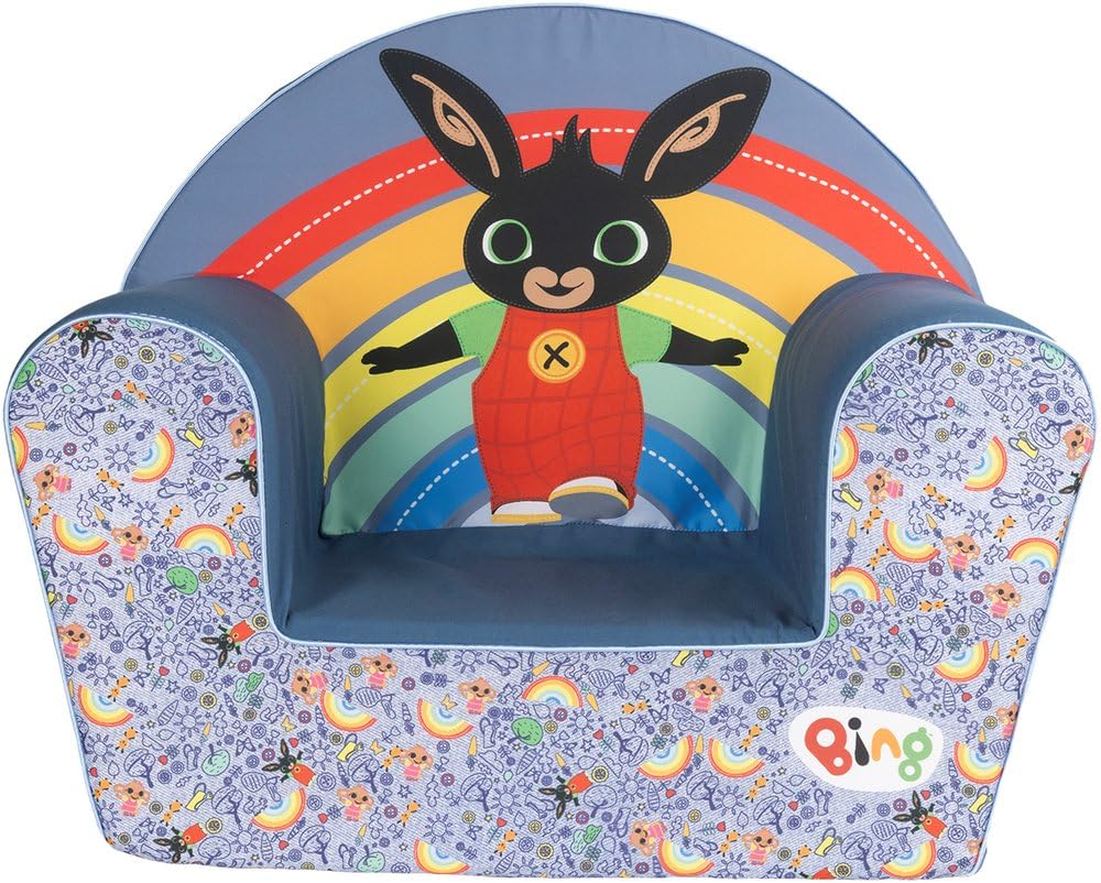 Tataway Bing Chair in Jeans for Children – Comfortable and Safe, Fun Design with Bing and Flop – Perfect for Bedrooms and Play Corners