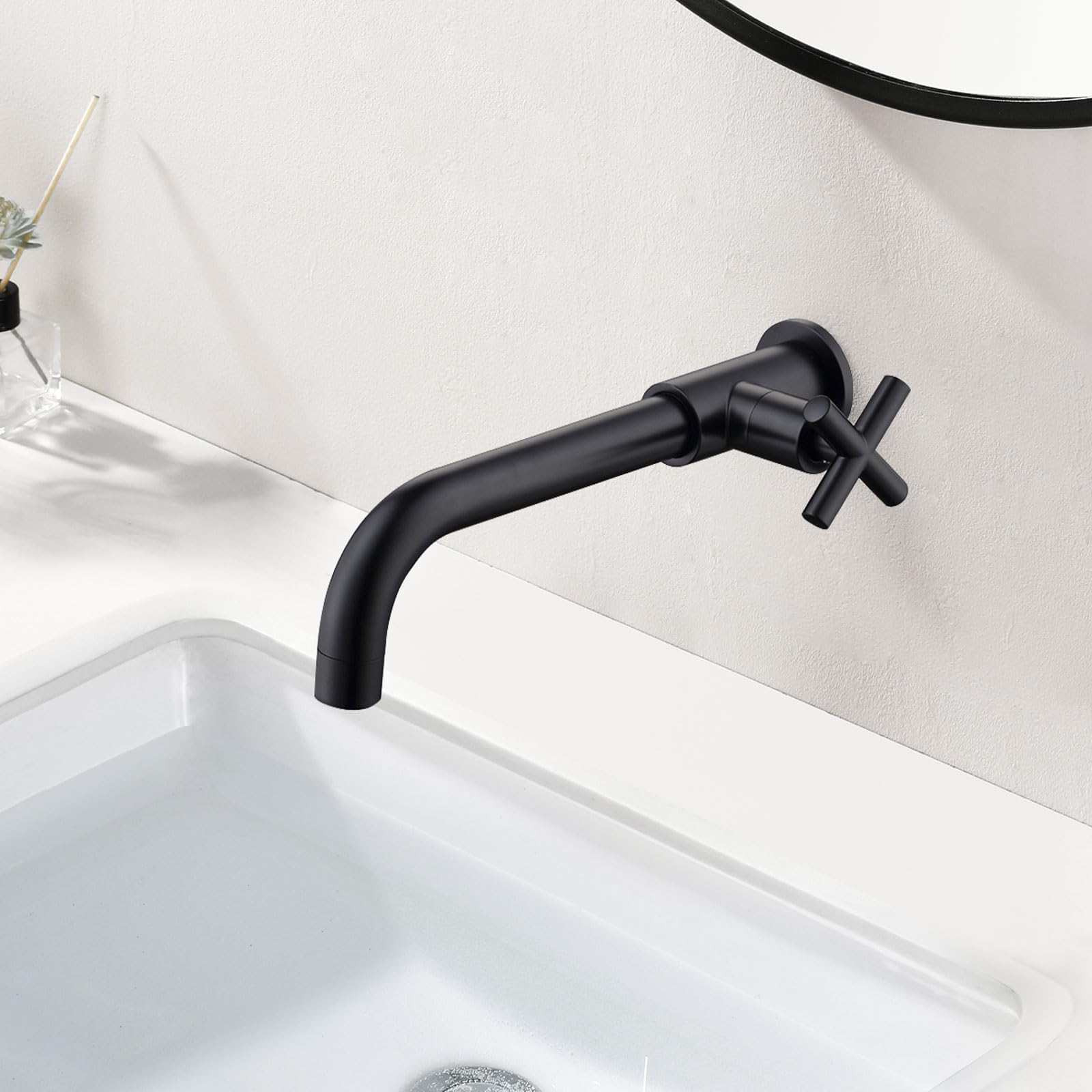 Rubinetto A Parete Per Acqua Fredda - In Ottone Cromato, G1/2, Con Aeratore Rimovibile Per Esterno - Foto 4