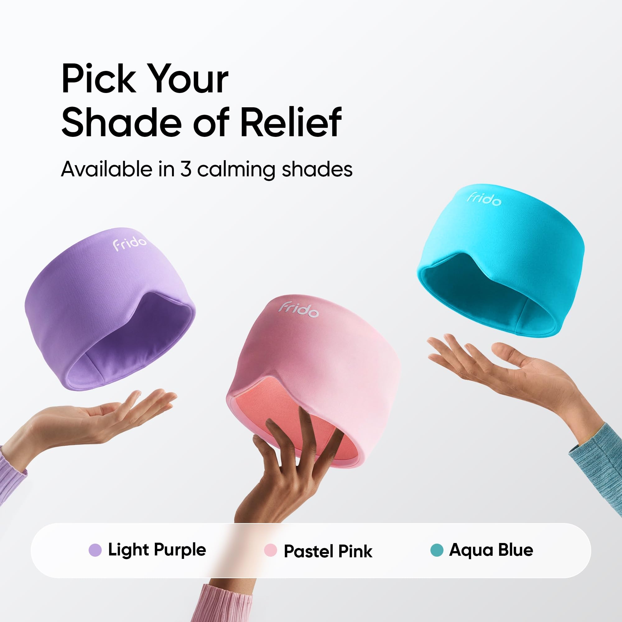 Frido Hot & Cold Therapy Cap | 360° Full Head Coverage | Reusable Cooling & Warming Cap with Gentle Compression | Blue — Amazon image 9