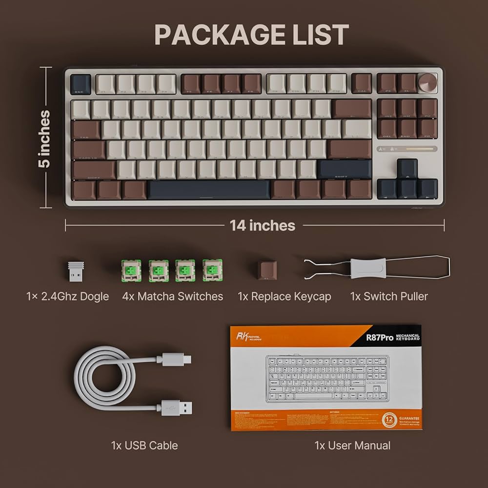  Kludge R87 Pro メカニカルキーボード Amazon.com: RK ROYAL KLUDGE R87 Pro Wired Mechanical