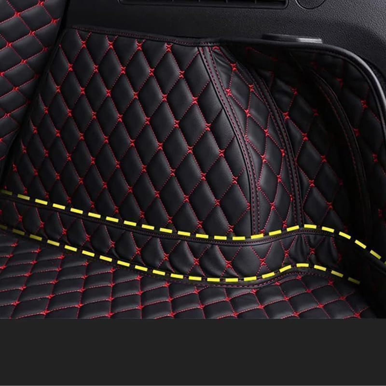 Auto Kofferraummatte für BMW X1 iX1 U11 2022-2026, Leder Kofferraum Schutzmatte Kofferraumwanne Kratzfest Auto Zubehör,D/Black-Blue