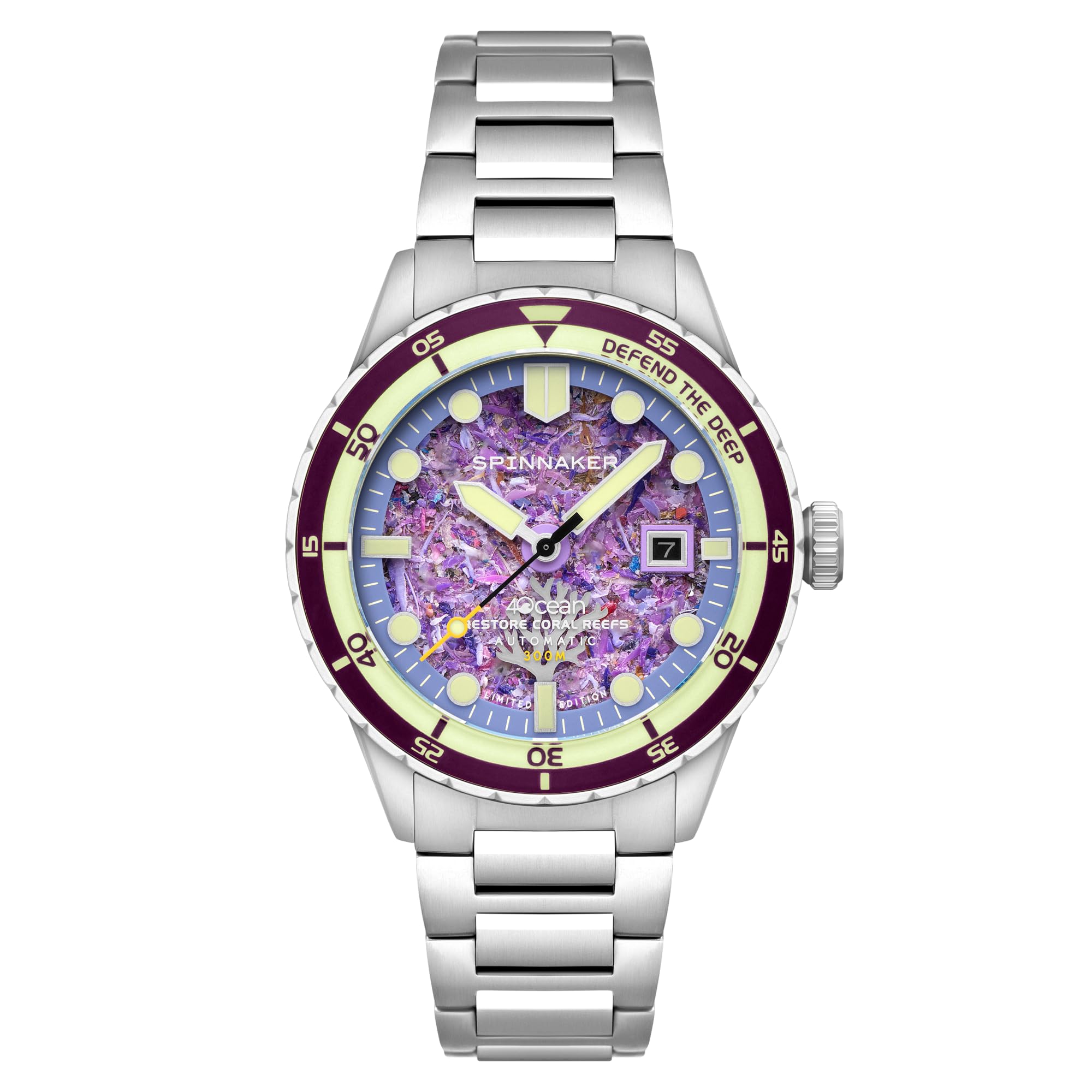 Spinnaker HASS Automatic 4 Ocean SP-5172 - Reloj de edición limitada para hombre de 43 mm con pulsera de acero inoxidable sólido