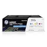 HP 202X Cyan, Magenta, Yellow High-yield Toner Cartridge for HP Printers (3-pack) | Works with Color LaserJet Pro M254, Color LaserJet Pro MFP M281 Series | CF500XM