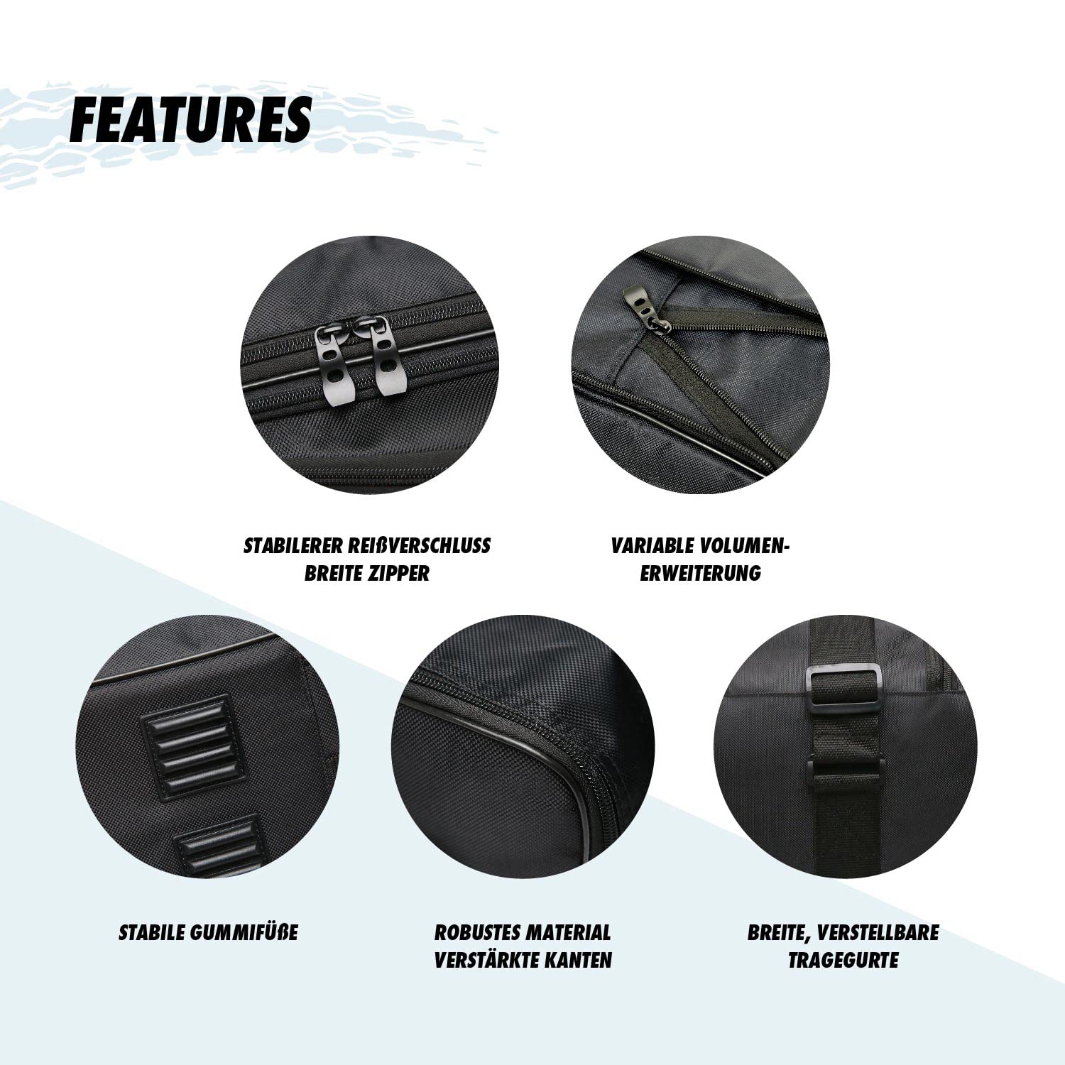 Getmore Parts Borsa aggiuntiva compatibile per valigie in alluminio e per valigie Vario BMW R1250GS R1200GS GS F850GS F800GS F700GS - Borsa per valigia laterale moto - Accessori Moto