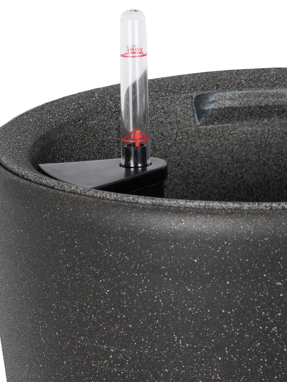 Pflanzwerk® ÖKOSYSTEM Donica na rośliny PIPE – doniczki z systemem nawadniania, 78 cm, Ø 40 cm, granit, antracytowa, do użytku wewnątrz i na zewnątrz, ochrona przed promieniowaniem UV, jakość premium