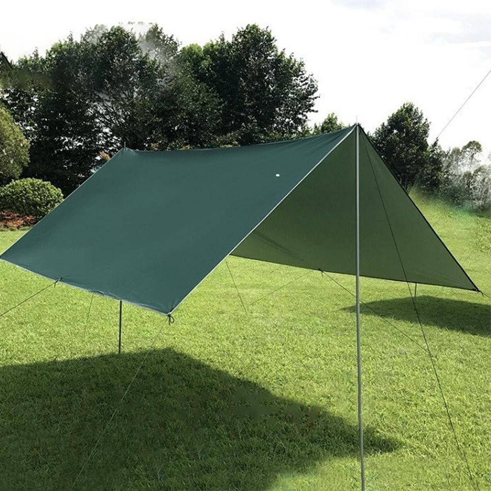 Waterproof Camping Tarp Shelter, Portable Outdoor Rain Sun Shade Canopy with Storage Bag, Multiple Colors