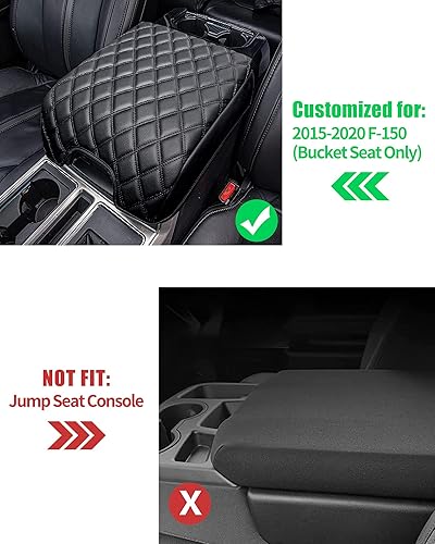 Miniatura 5 de Carrep Funda para consola central, funda para reposabrazos compatible con Ford F150 F250 F350 F450 Expedition Accessories 2015-2020, funda para