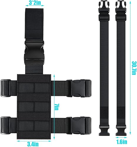 Miniatura 2 de 1 paquete de funda táctica para patas caídas, plataforma de nailon táctica MOLLE para patas de caída, plataforma ajustable para patas de caída,