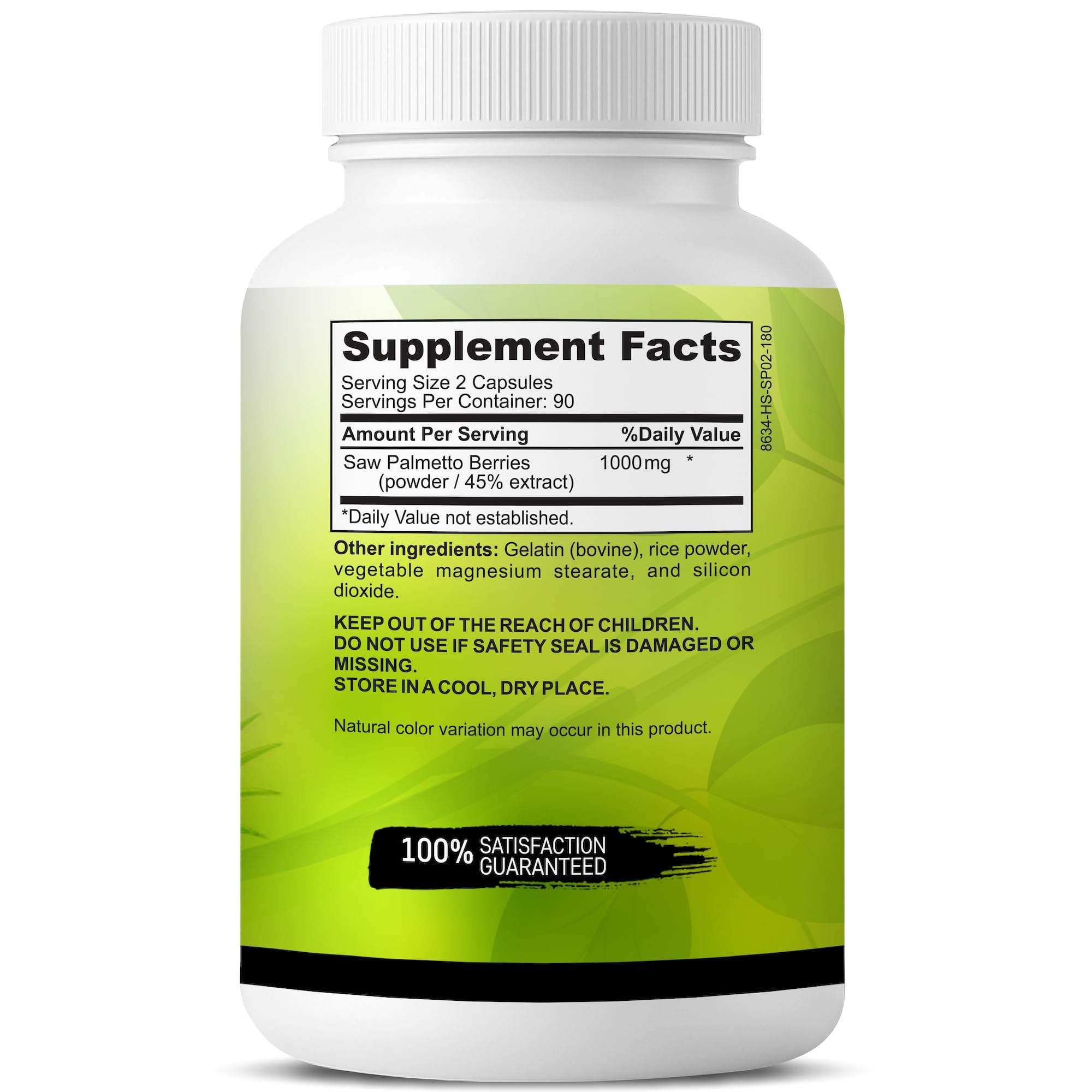 USA Grown Saw Palmetto | 180 Capsules Prostate Health Supplement | Hair Growth for Men & Women | Support to Help Maintain Normal Urination Frequency & Natural DHT Blocker to Help Prevent Hair Loss — Amazon image 9