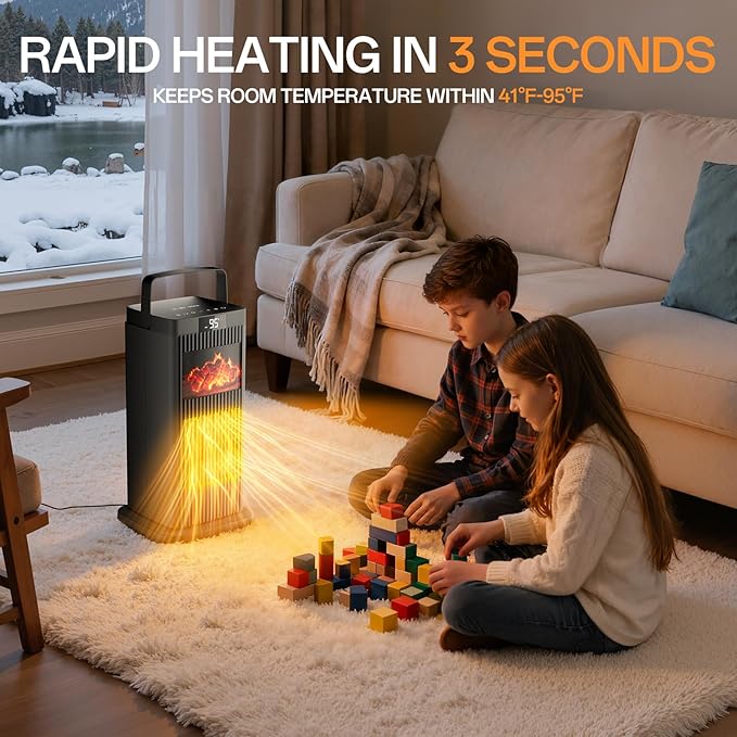 Calefactor Eléctrico Portátil Cerámico PTC 1500W 120V miniatura 5