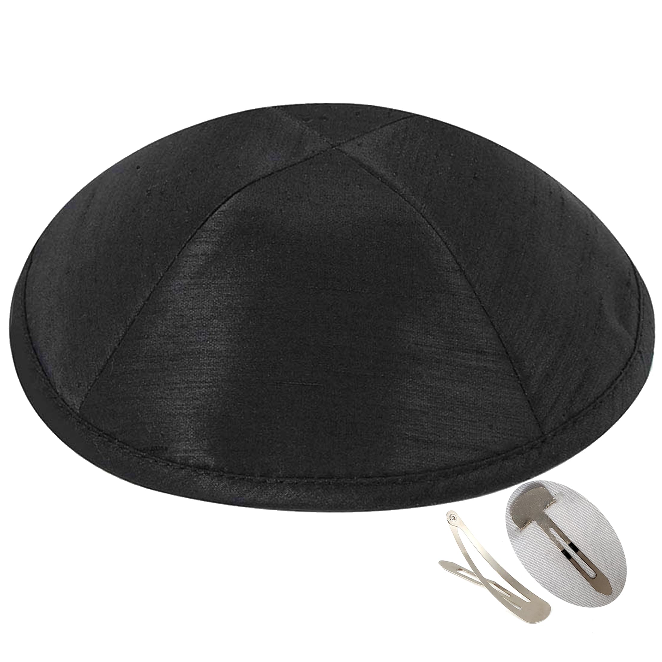 Zion Judaica Deluxe Raw Silk Kippot Bulk Packs or Single Kippah Includes Free Clips