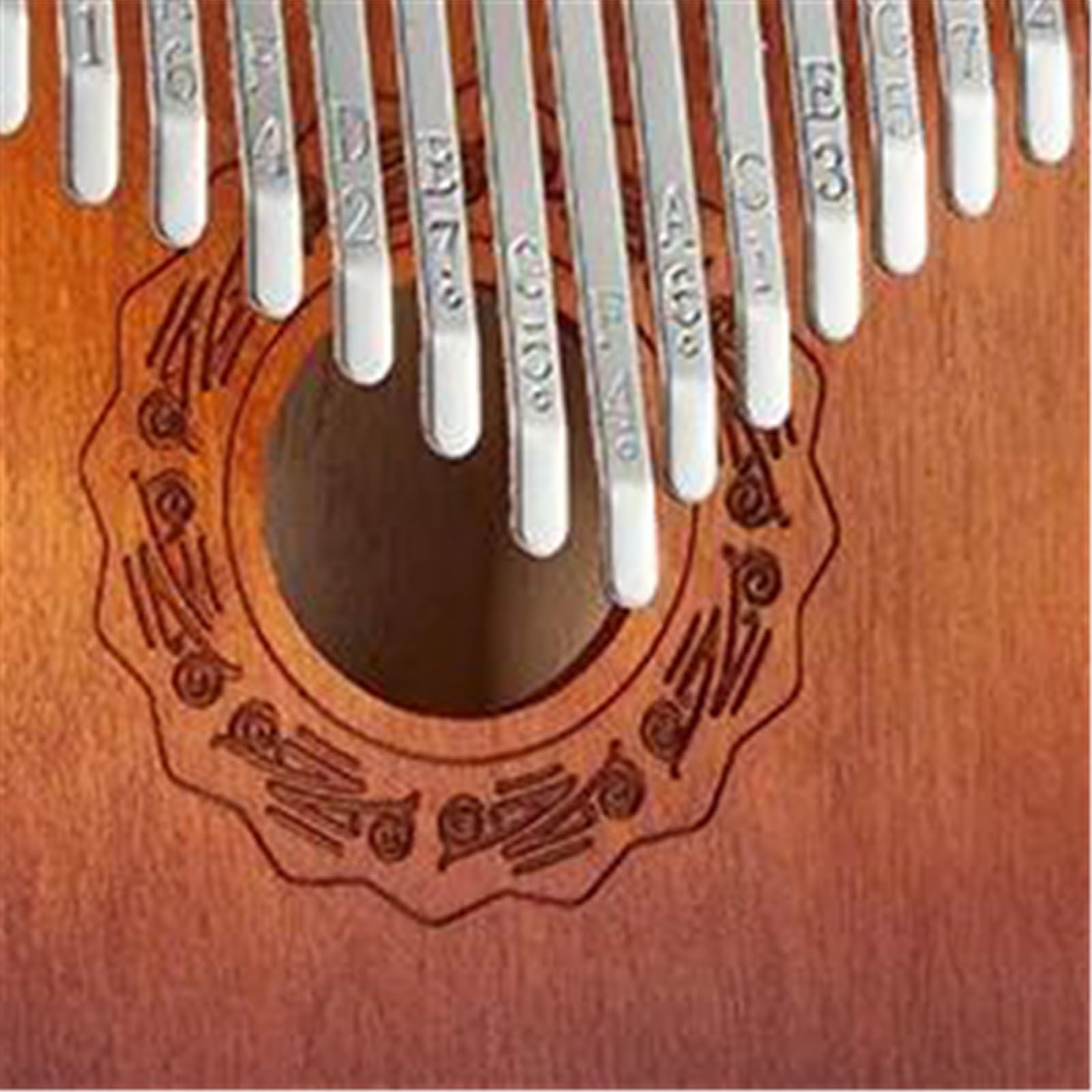 Kalimba portátil Kalimba Para Principiantes | Esta kalimba es fácil de llevar.(Red brown 17 key)