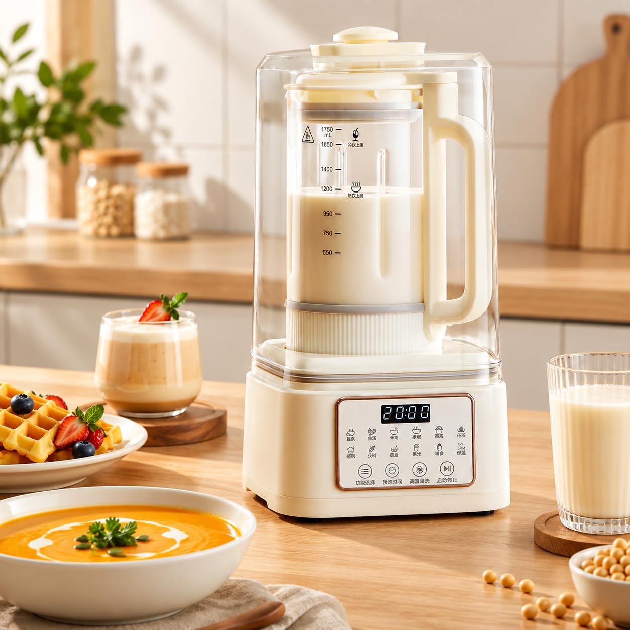 Máquina automática de leche de nueces, 1750 ml, 800 W, autolimpieza