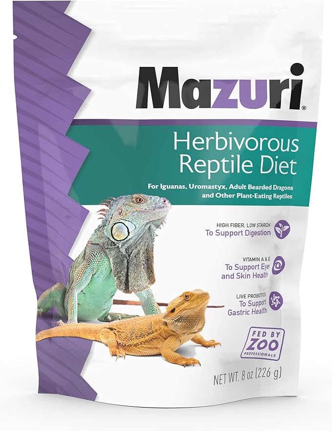Mazuri Herbivorous Reptile Diet 8 Ounce (8 OZ) Bag