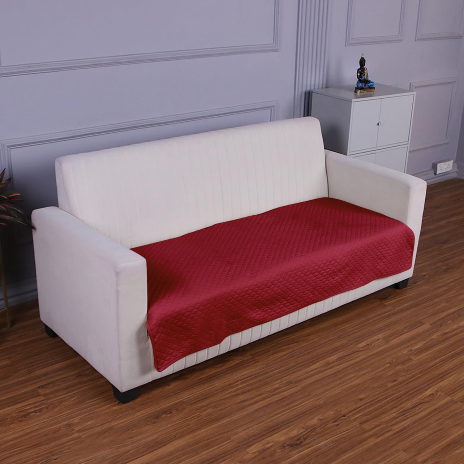 HOKIPO Quilted 3 Seater Sofa Cover Seat Mat, Maroon (IN-723-MRN) (B0D93YCMTP) Amazon Price History, Amazon Price Tracker