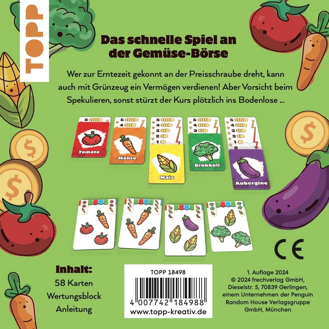 Veggie Crash – Price fight on the vegetable market: who dared speculates, harvest the win! Crisp card game for vegetables and big money