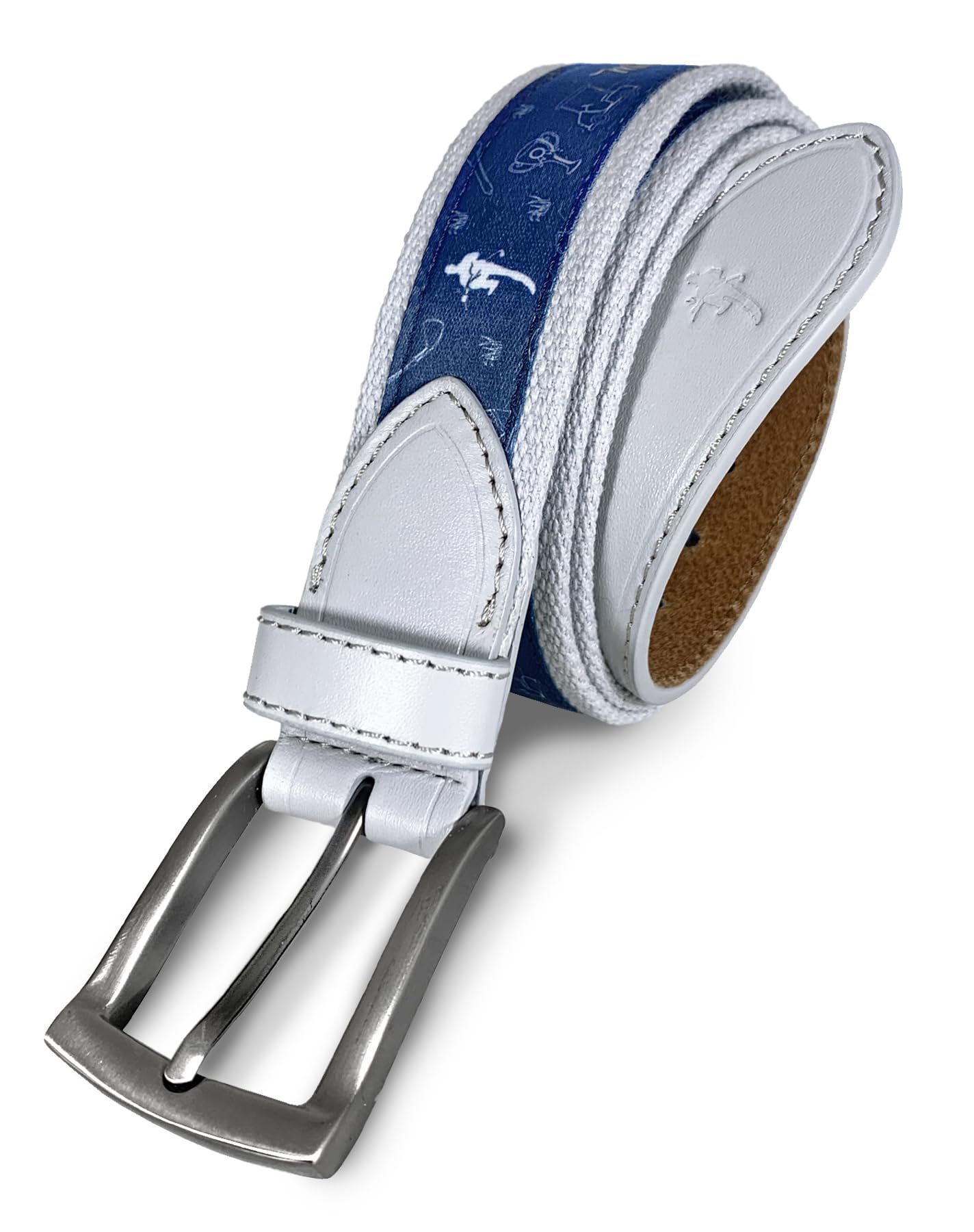MAD GOLFER Mulligan Blue Webbing Belt (40)