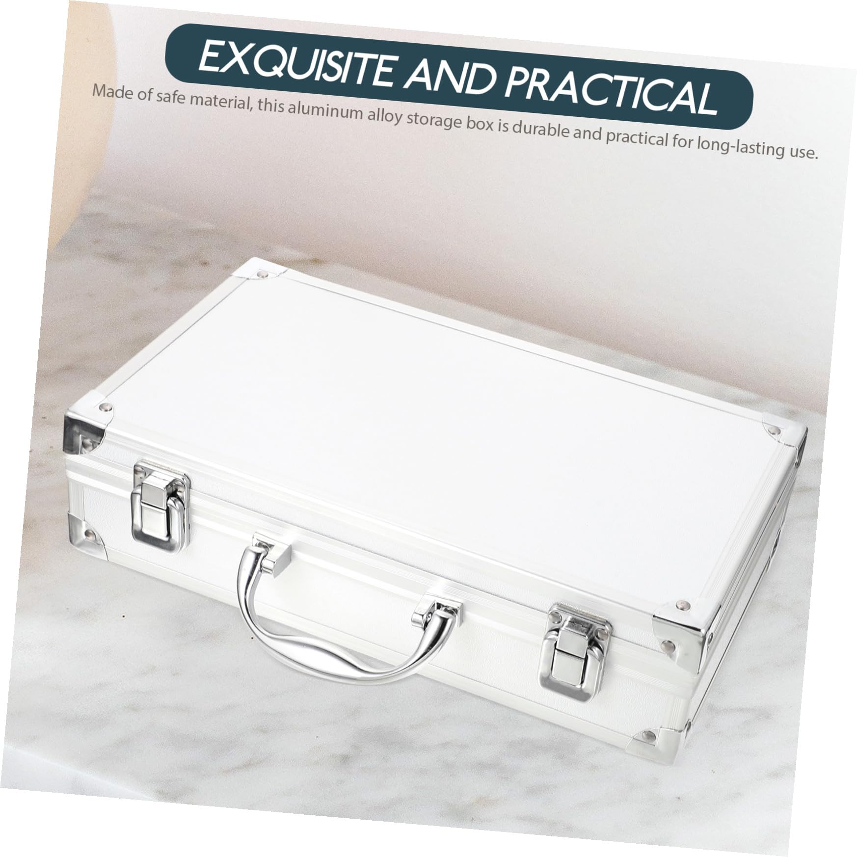 Tool Box in Lega di Alluminio Argento, Capiente e Portatile per Casa