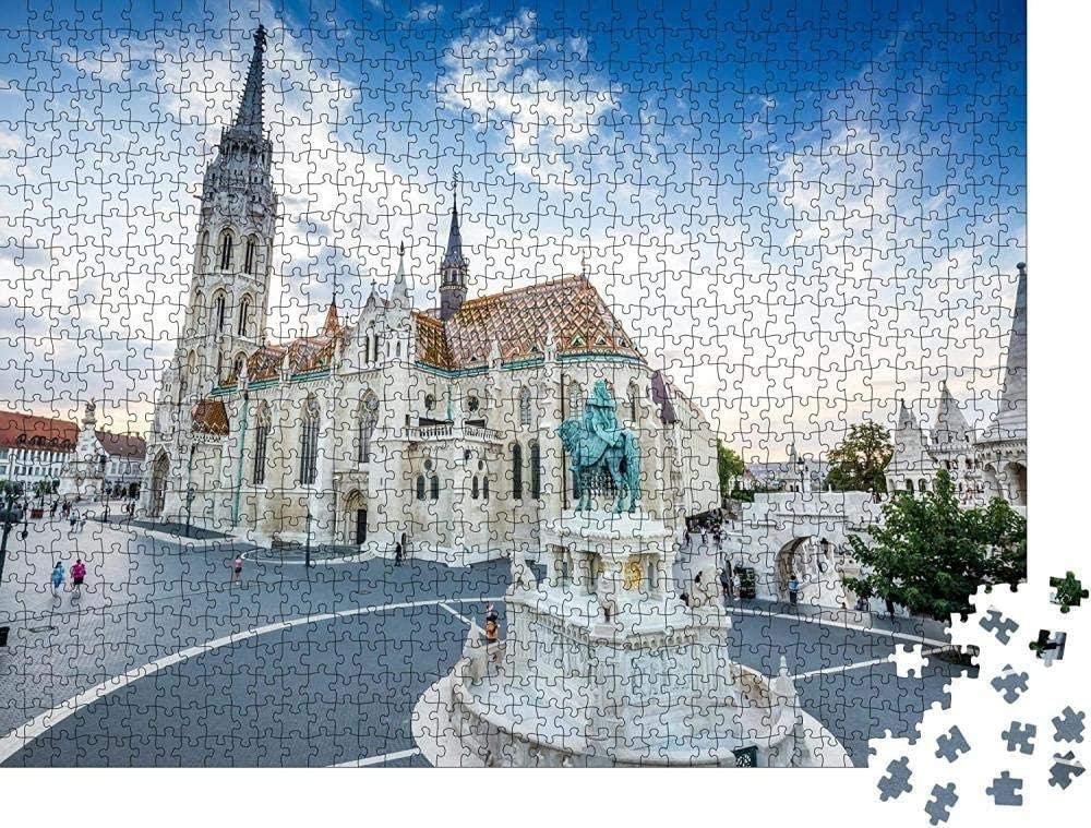 1000 Pieces Puzzle Sets for Family Fisherman s Bastion and Matthias Church in Budapest Hungary-Classic Puzzle Jigsaw Puzzle for Adult Large Wooden